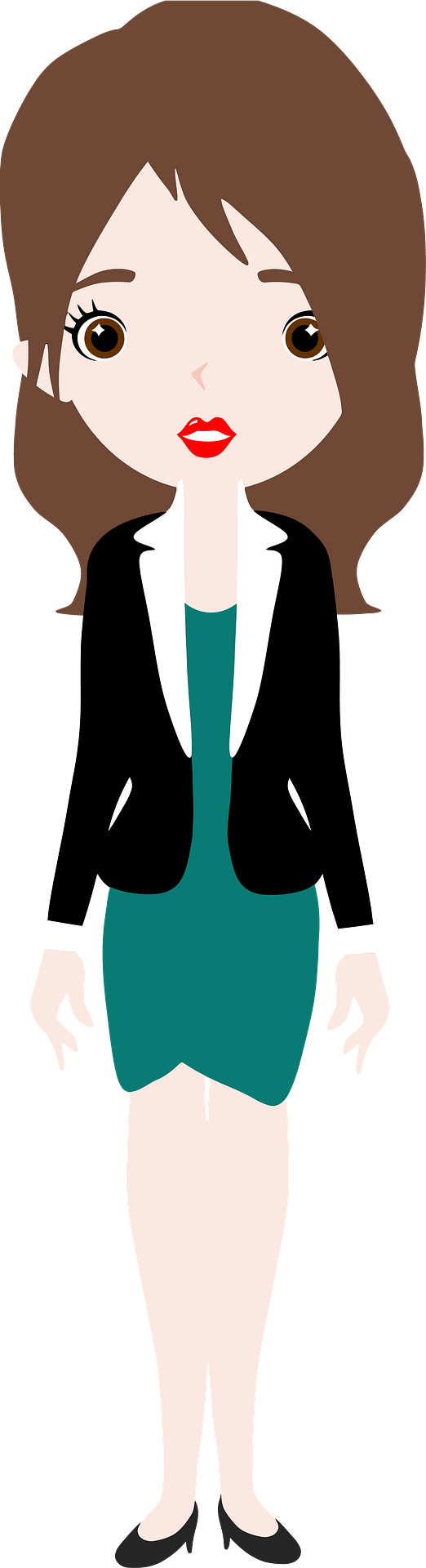 Business Woman Icon Transparent Clipart (522x1920), Png Download