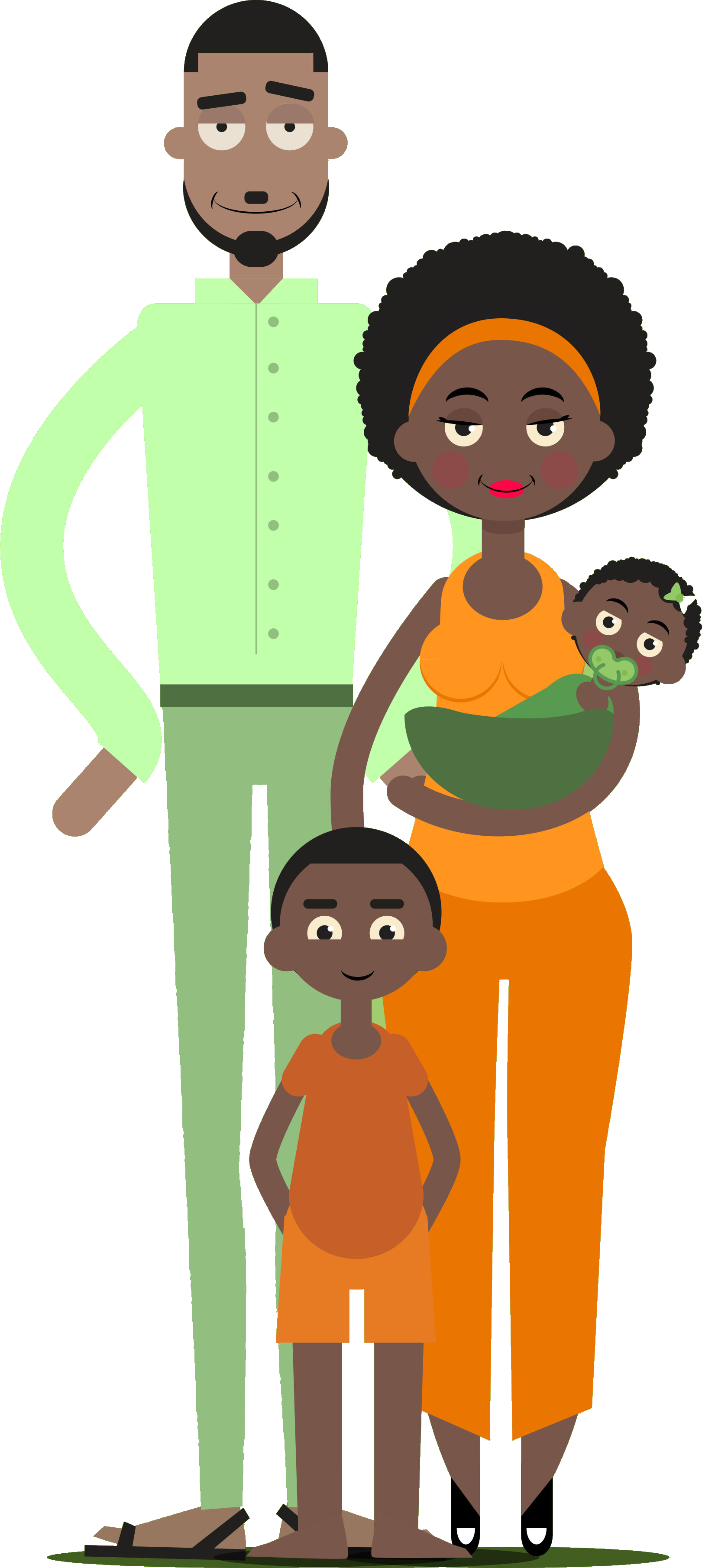 Ade And Aisha Carrot - Cartoon Clipart (1621x3621), Png Download