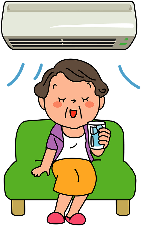 Old Woman Air Conditioning Clipart - Cartoon - Png Download (566x800), Png Download