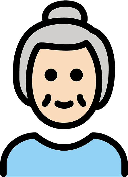 Old Woman Emoji Clipart - Woman - Png Download (800x800), Png Download
