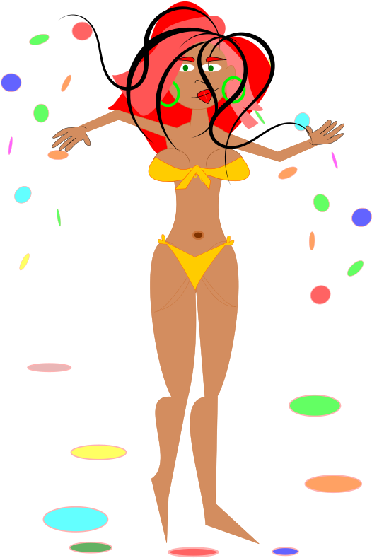 Passista - Carnival In Rio De Janeiro Clipart (566x800), Png Download