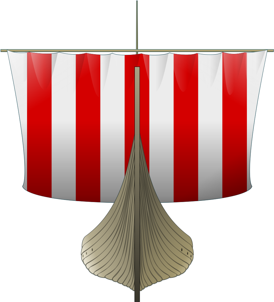 Viking Ship Sailing Svg Clip Arts - Viking Boat And Sails - Png Download (1024x1024), Png Download