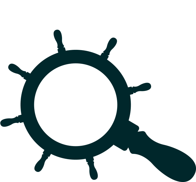 Ship"s Wheel Boat Helmsman - Fisherman's Tale Logo Clipart (680x635), Png Download