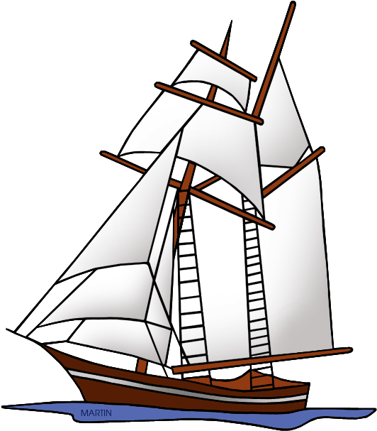 Schooner Drawing Art - La Amistad Ship Drawing Clipart (573x648), Png Download