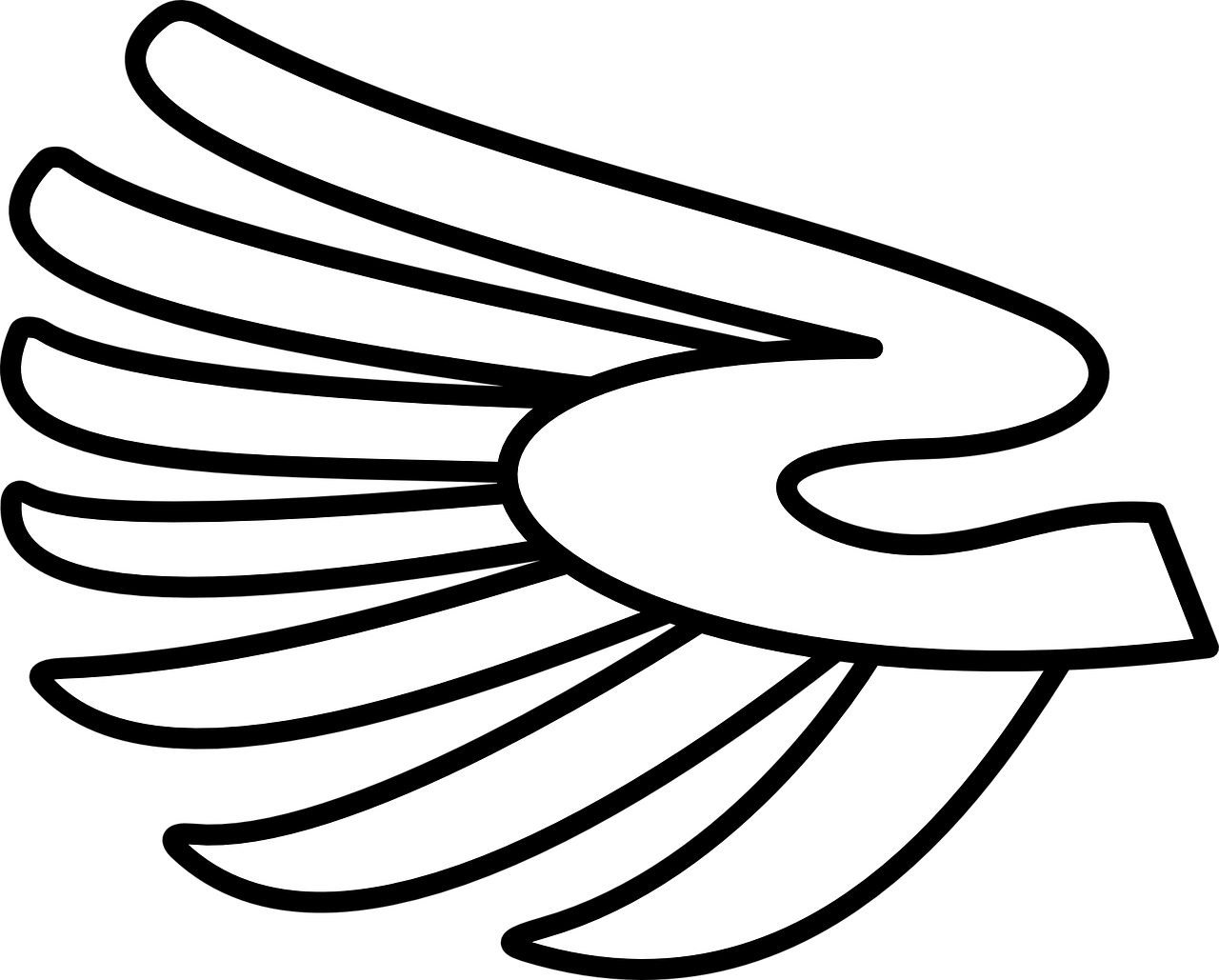 Heraldry Vector Illustrator - Heraldry Wing Transparent Clipart (1280x1029), Png Download