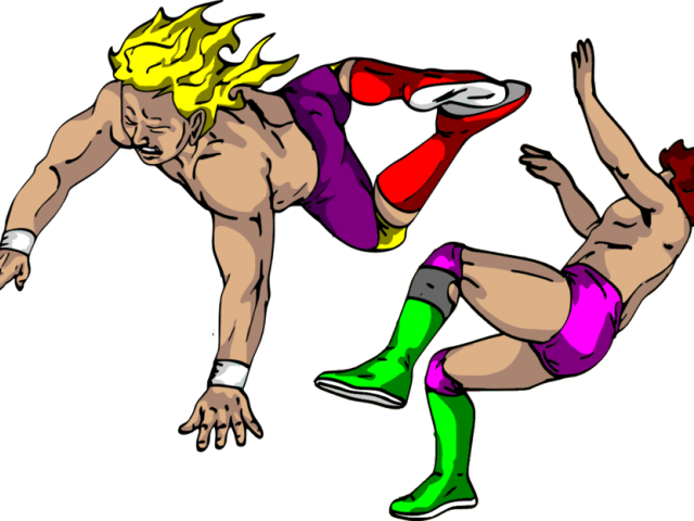 Wrestling Clipart Transparent Background - Pro Wrestling Clip Art - Png Download (640x480), Png Download