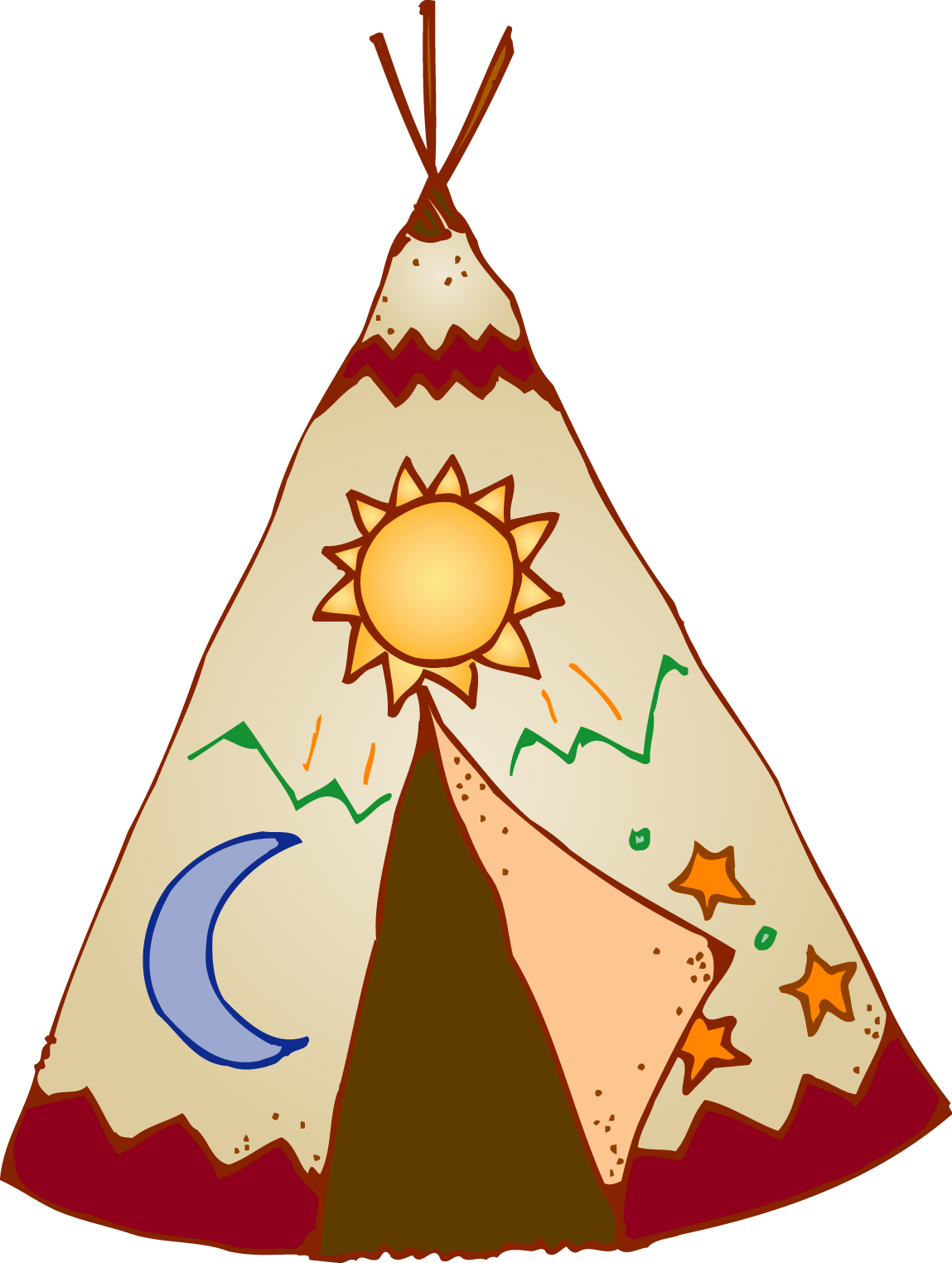 Native American Teepee Clipart - Png Download (1149x1524), Png Download