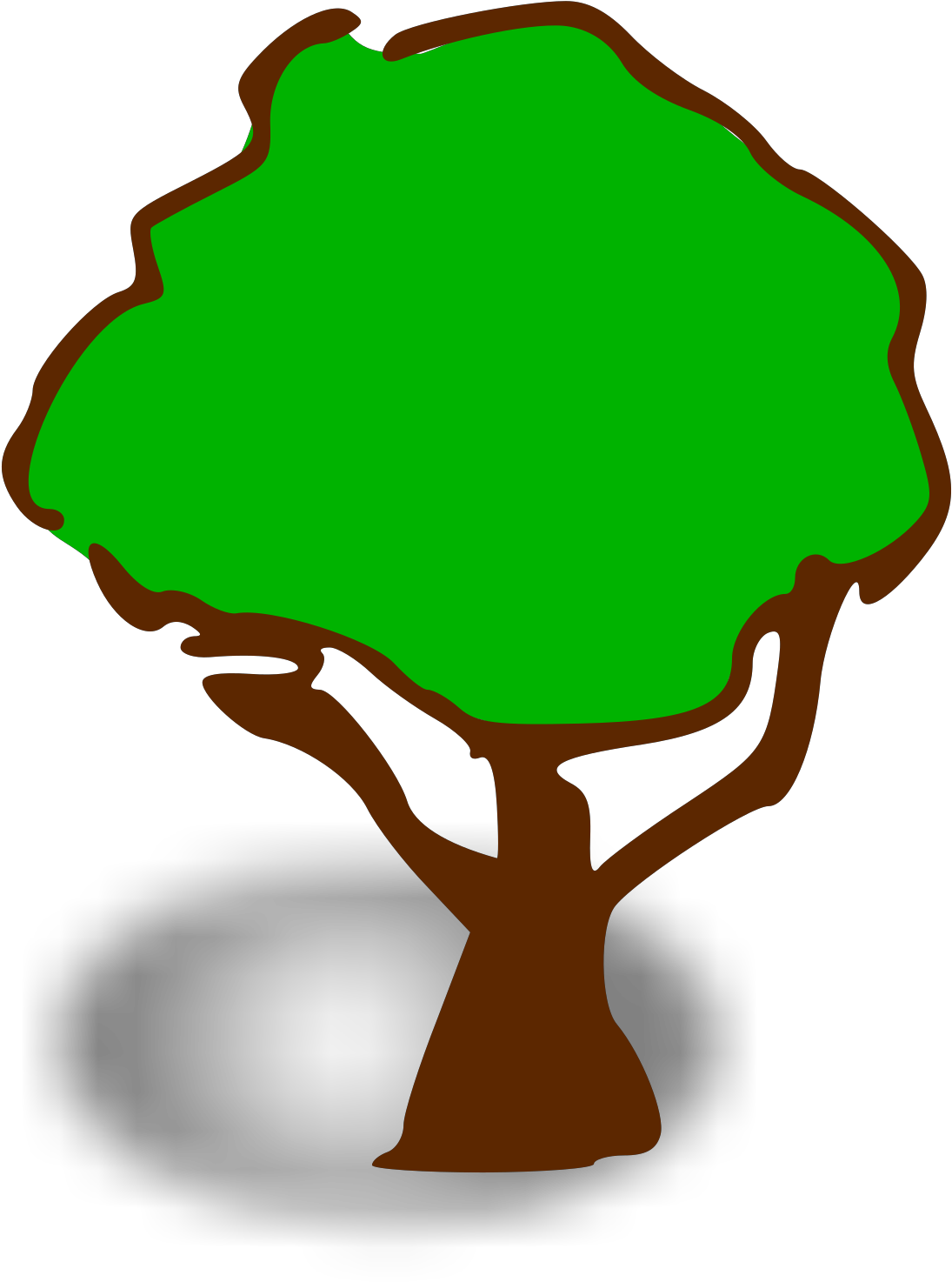 Transparent Tree Background Cartoon Clipart (1600x1600), Png Download