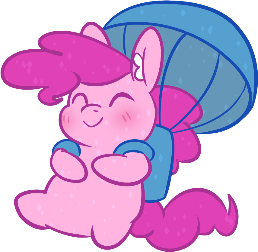 Artist Dailypinkiepie Cute Diapinkes Earth Pony - Transparent Background Parachutes Png Clipart (900x900), Png Download