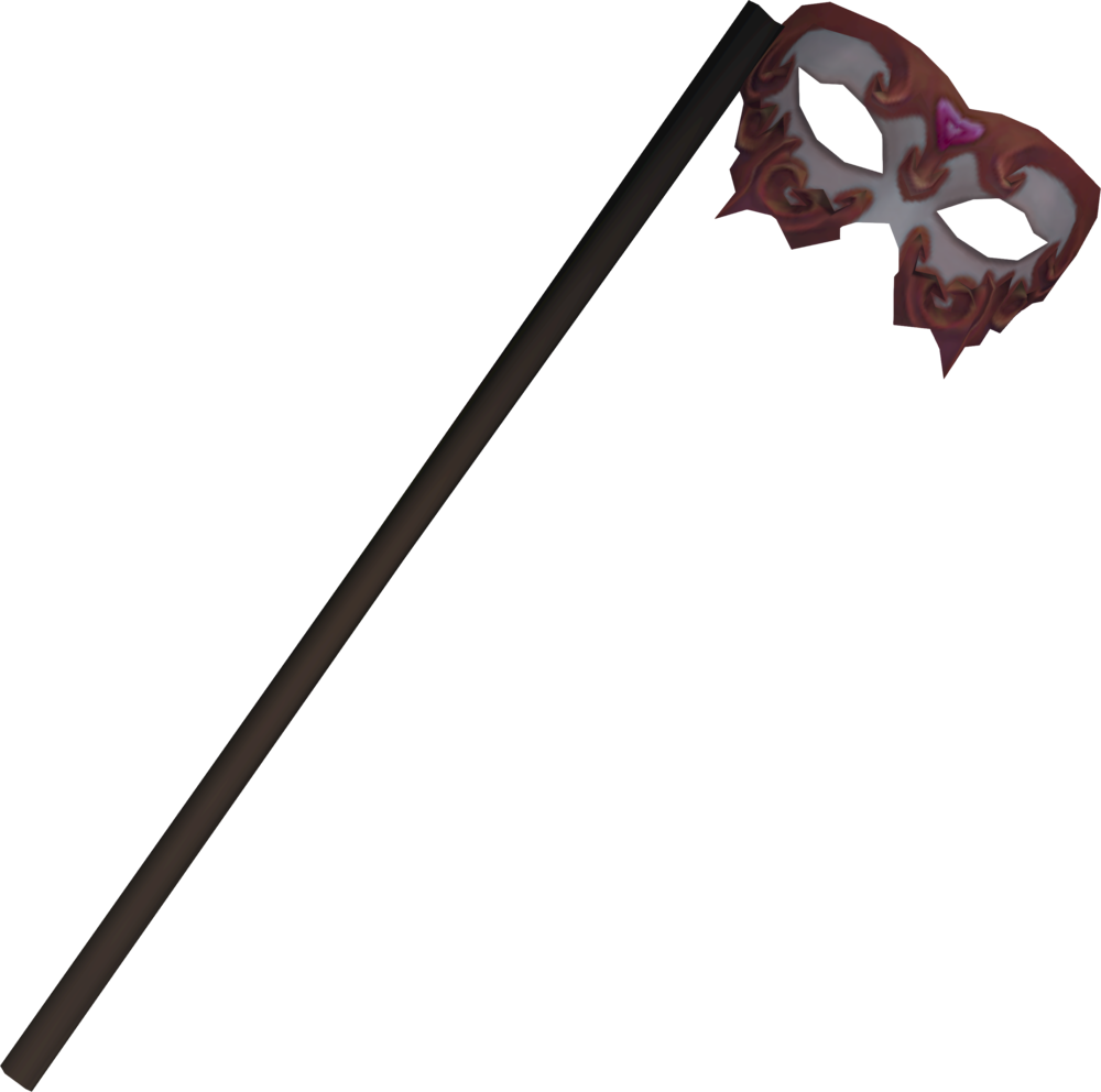 Mask Runescape Wiki Fandom - 4everstore Masquerade Mask With Handheld Stick (black/silver) Clipart (1000x992), Png Download