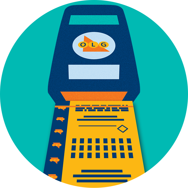 An Olg Lottery Scanner Scanning A Ticket - Ontario Lottery And Gaming Corporation Clipart (637x637), Png Download