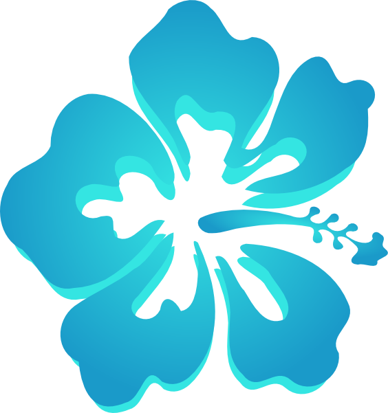 Turquoise Clipart Hawaiian Hibiscus - Rosemallows - Png Download (564x601), Png Download