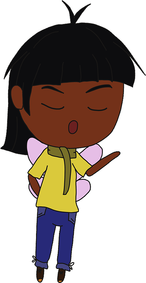 Alana - Black Hair Clipart (563x1000), Png Download