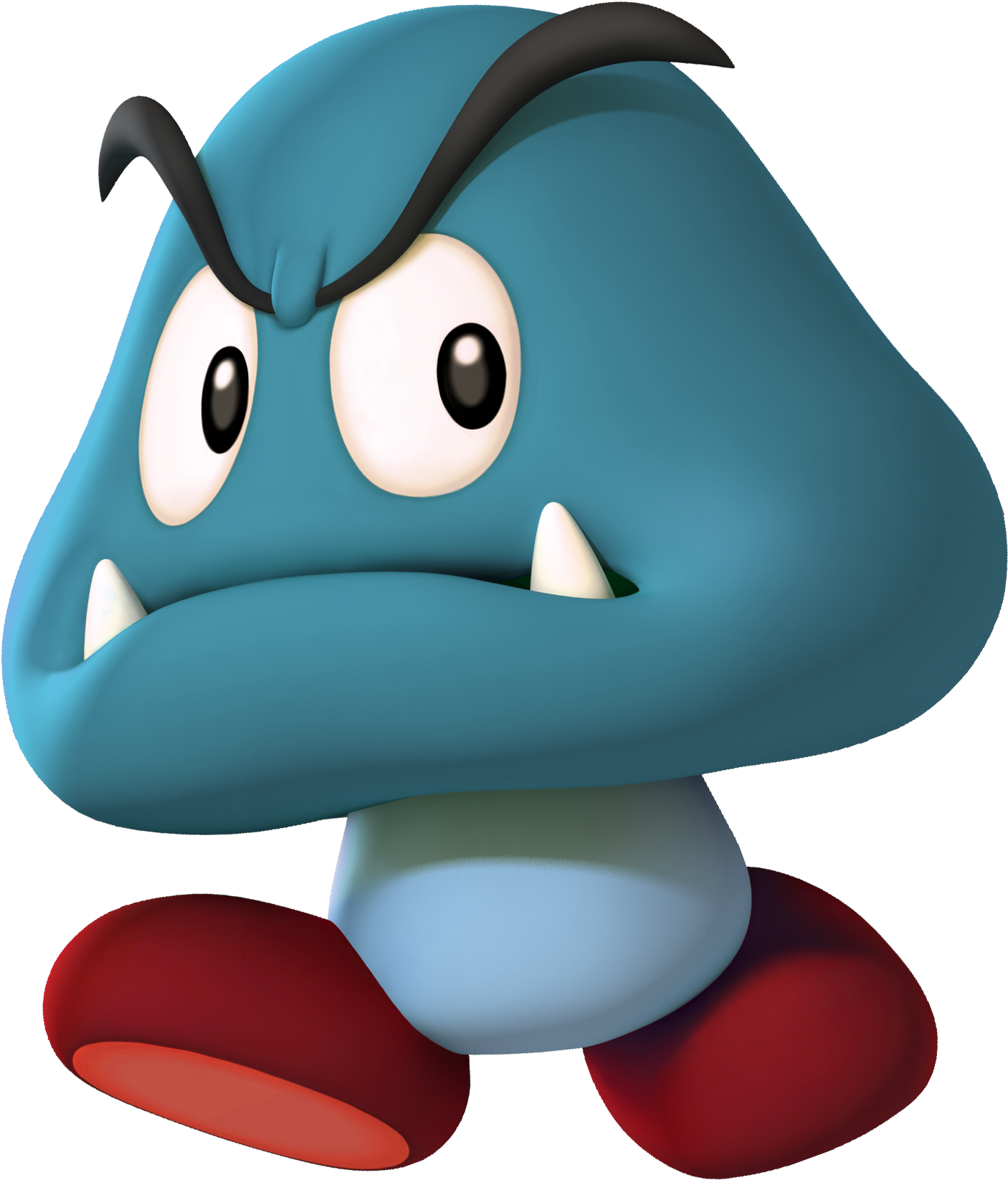 Mario Bros Clipart Enemy - Super Mario Blue Goomba - Png Download (1549x1747), Png Download