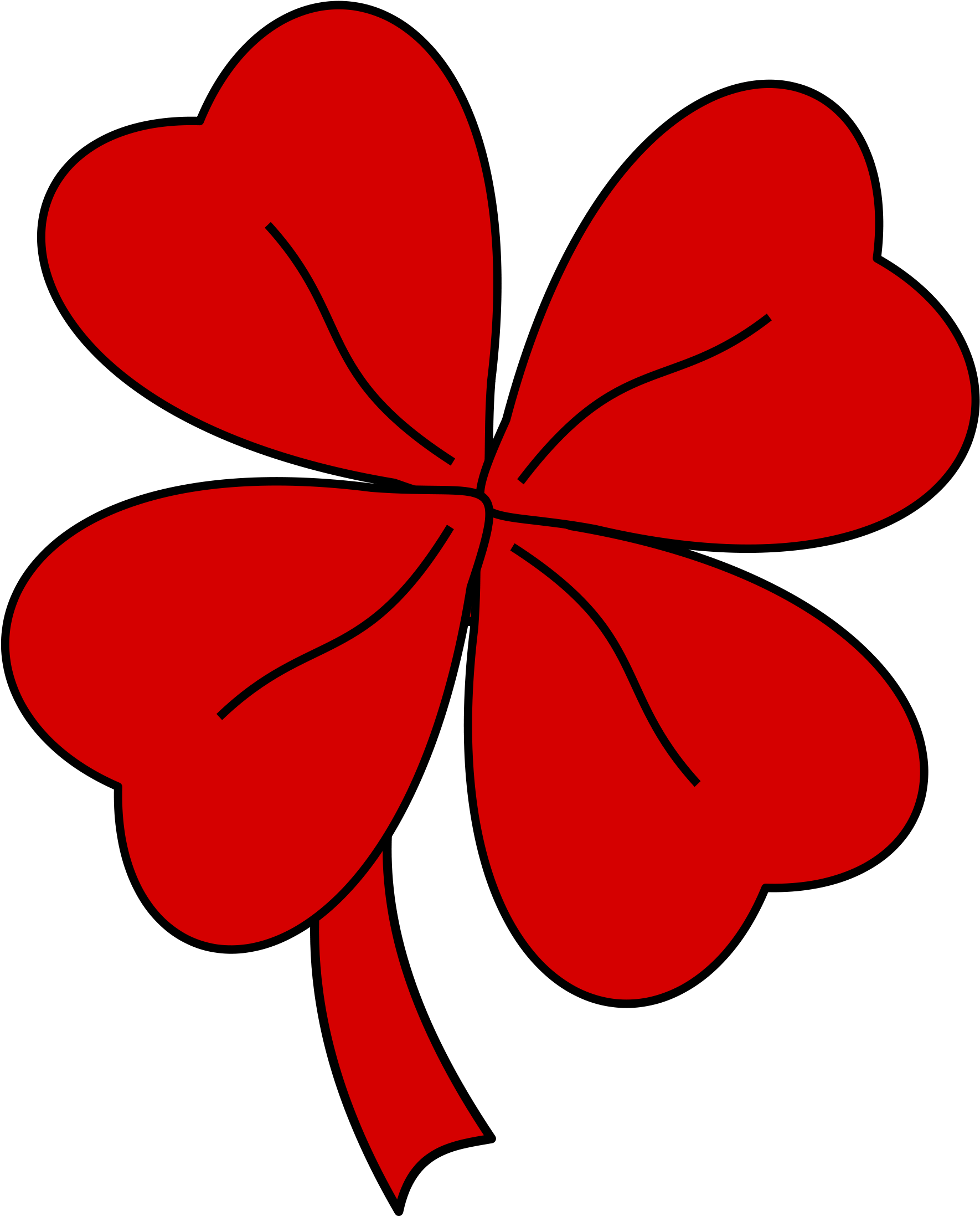 Open - Trefle Rouge Clipart (2000x2353), Png Download