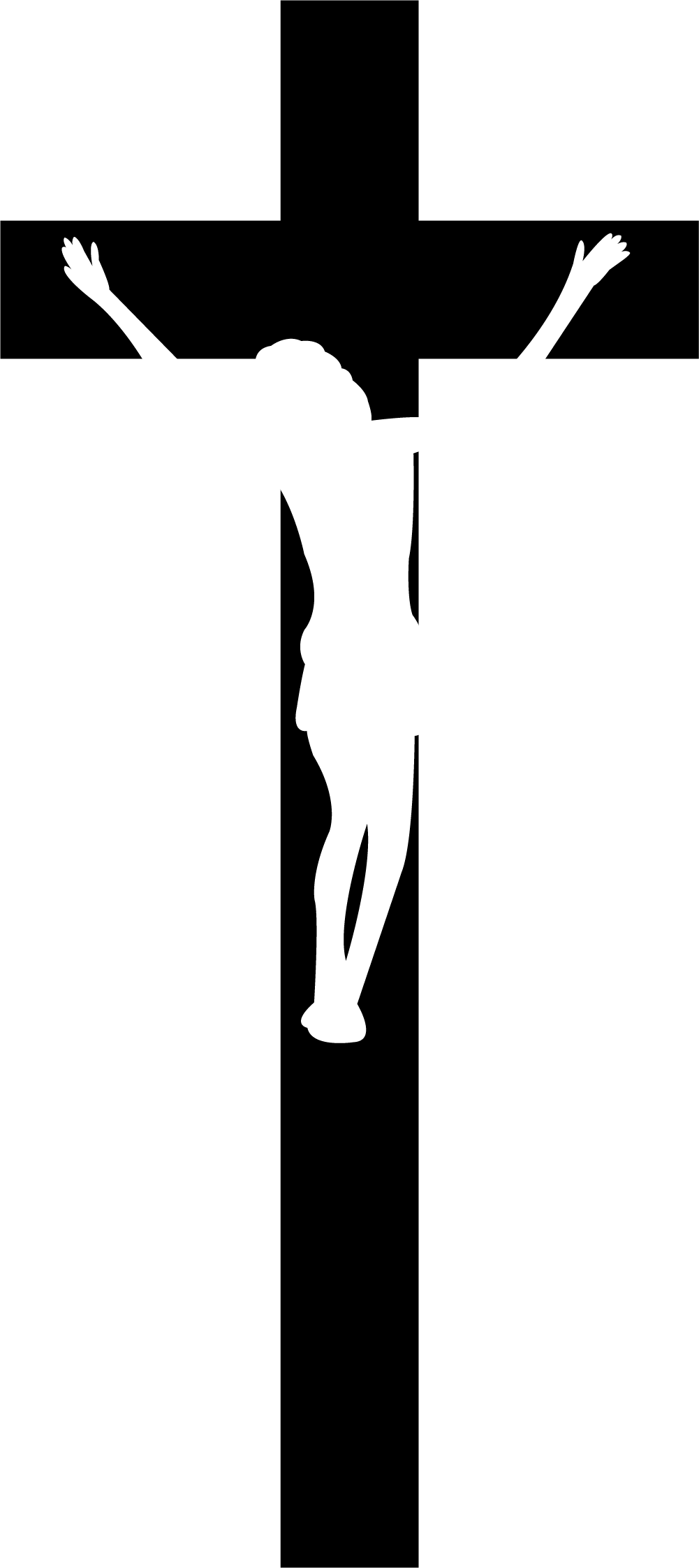 Greece Christian Cross Crucifixion Of Jesus - Silueta Jesus En La Cruz Clipart (1001x2244), Png Download