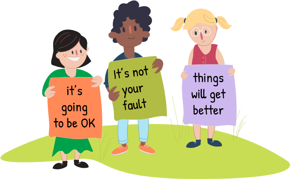 Bullying Is Not Ok Kids Helpline Health And Wellness - Not Your Fault Clipart - Png Download (1000x692), Png Download