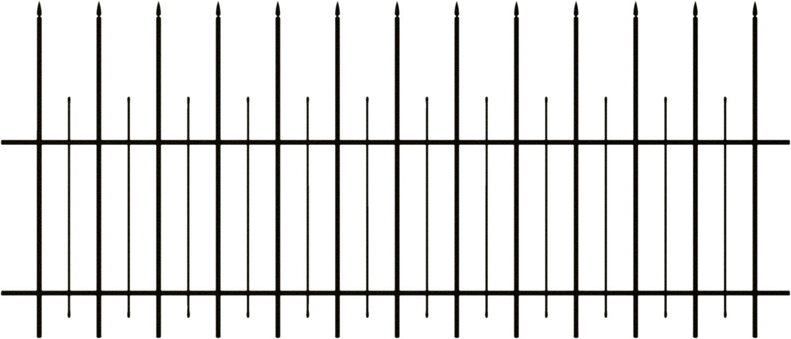 Spooky Fence Clipart Clip Art Free Library - Fence - Png Download (1585x680), Png Download