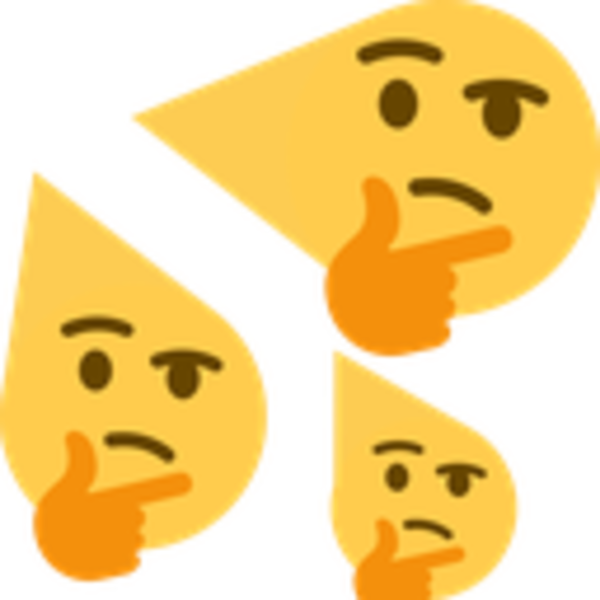 Thinking Face Emoji 🤔 - Thinking Emojis Discord Clipart (600x600), Png Download