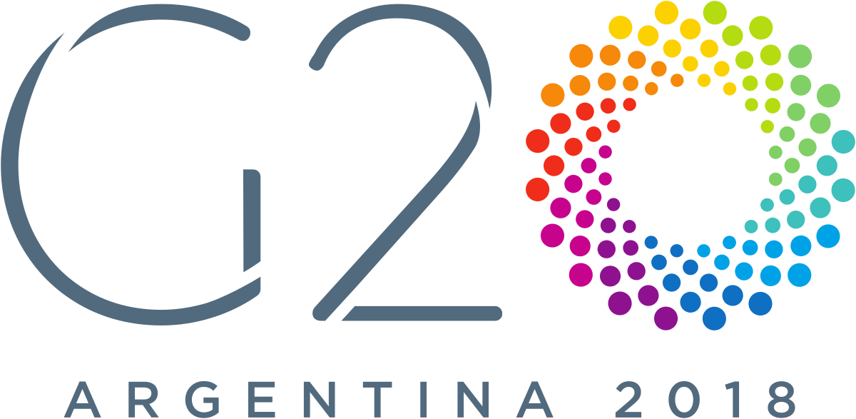 Source - Wikipedia - Logo G20 2018 Clipart (1200x587), Png Download