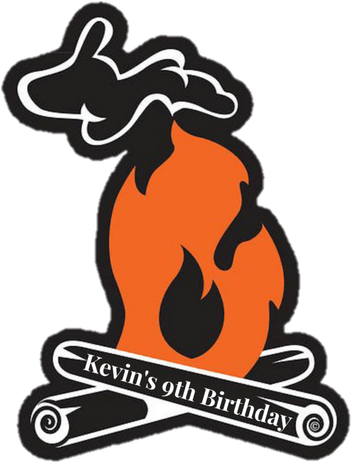 Kevin's 9th Birthday Up North - Michigan As Campfire Clipart (700x934), Png Download
