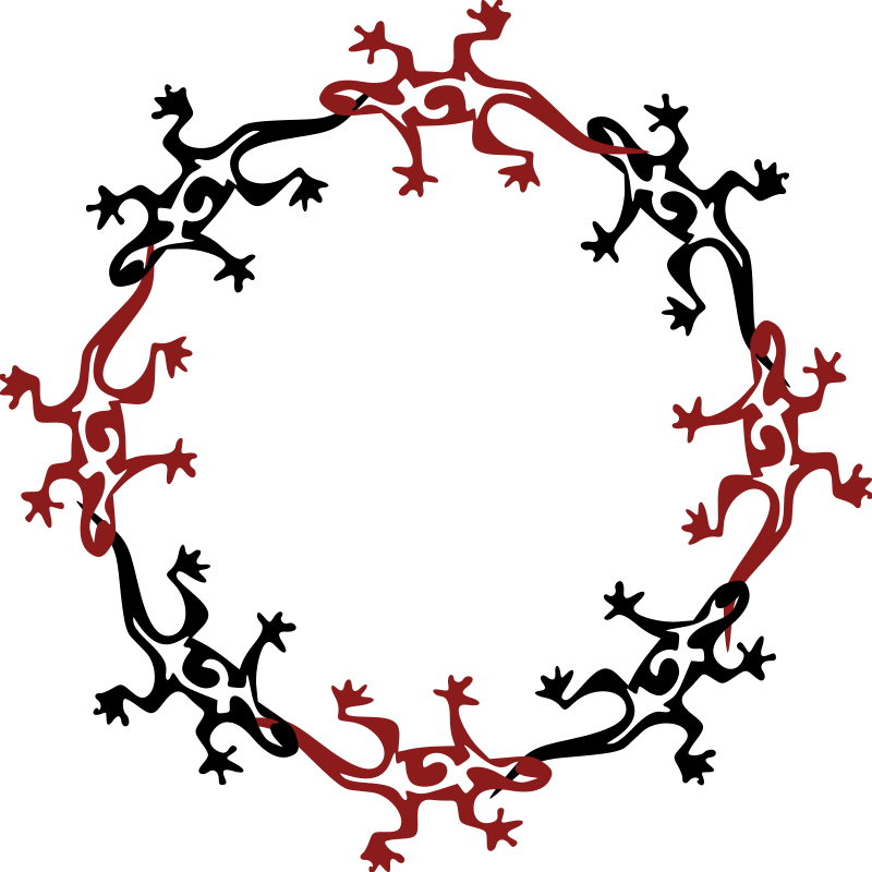 Circle Of Lizards Png Clip Art Transparent Png (600x599), Png Download