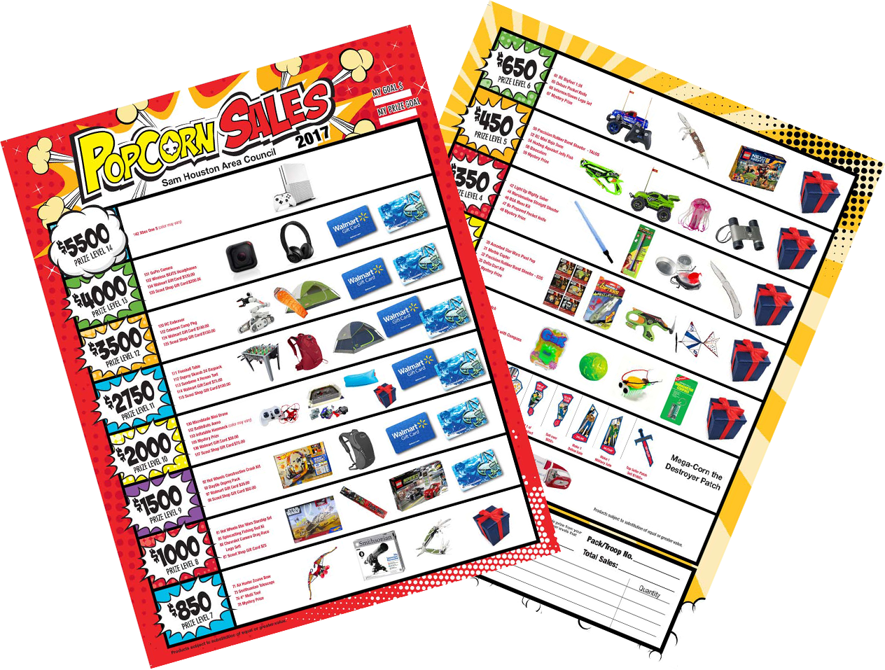 Boy Scout Popcorn Clip Art - Bsa Popcorn Prizes 2017 - Png Download (1264x957), Png Download