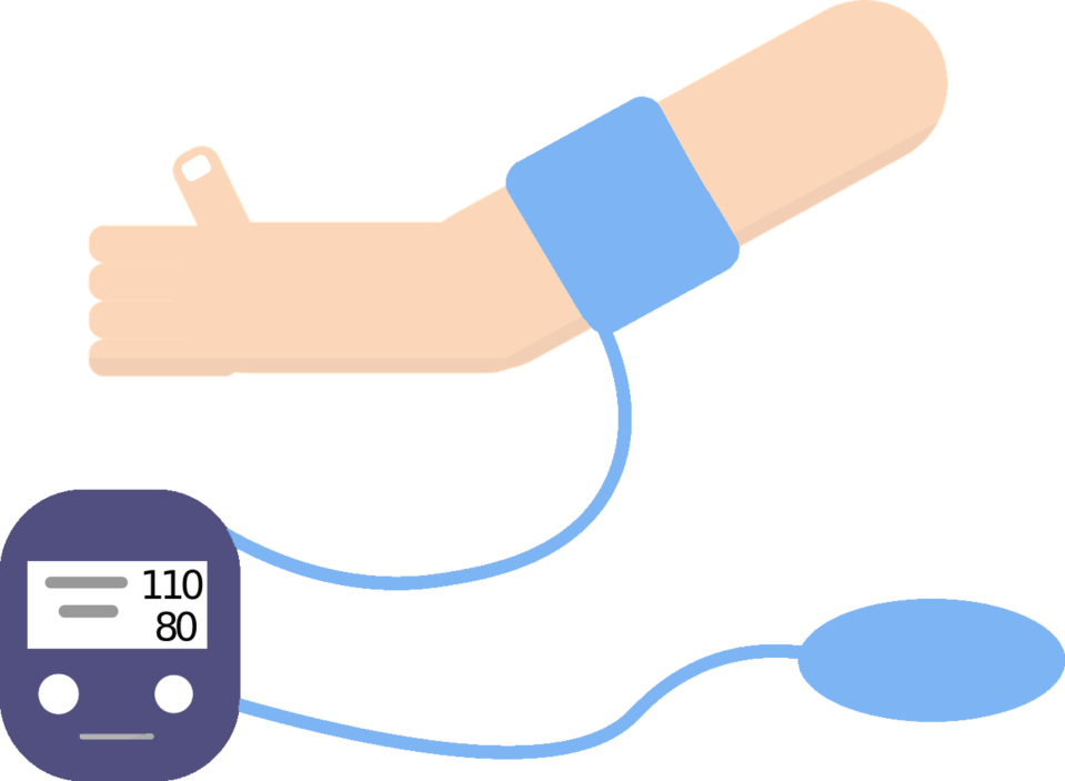 I'd Like You To Start By Closing Your Eyes, Taking - Blood Pressure Machine Vector Clipart (959x703), Png Download