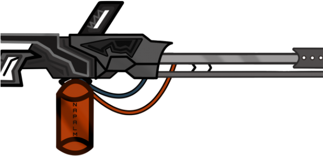 Gun Clipart Flamethrower - Imagenes De Lanzallamas Para Dibujar - Png Download (640x480), Png Download