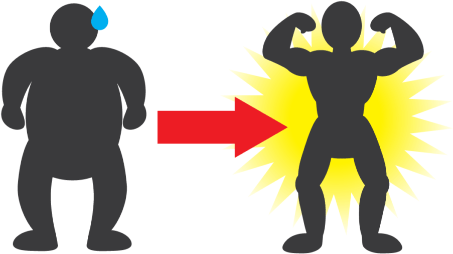 The Person Who Is Suffering From Excess Body Weight - Silhouette Clipart (1024x536), Png Download