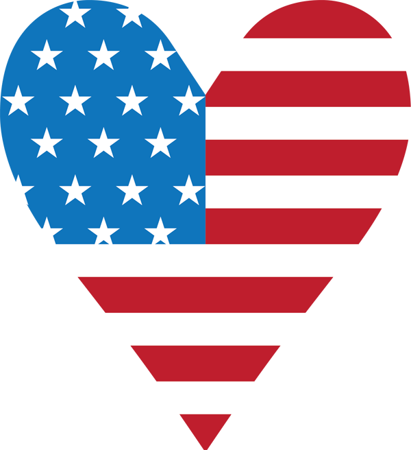 Heartlight 2015 Heart Graphic Sm - United States Of America Clipart (600x656), Png Download