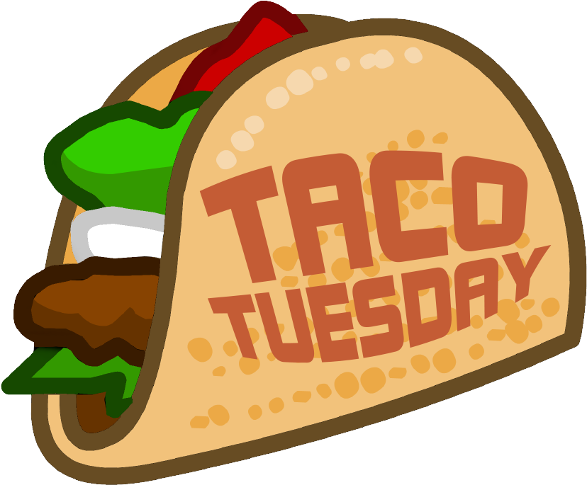 Taco Tuesday - Los Tacos Animados Clipart (900x737), Png Download