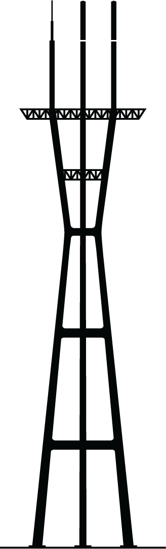 Sutro Tower - Sutro Tower Clip Art - Png Download (328x1085), Png Download