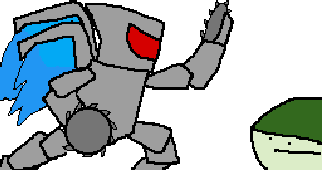 Flying Robot With A Saw Blade - Cartoon Clipart (1024x576), Png Download