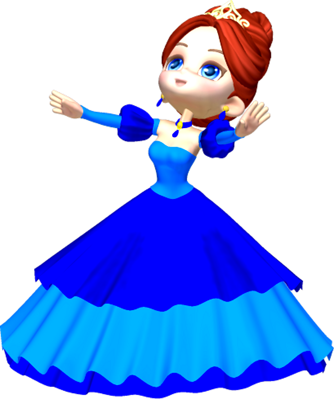 Princess In Blue Poser Png Clipart By Clipartcotttage - Clip Art Princess Png Transparent Png (669x800), Png Download
