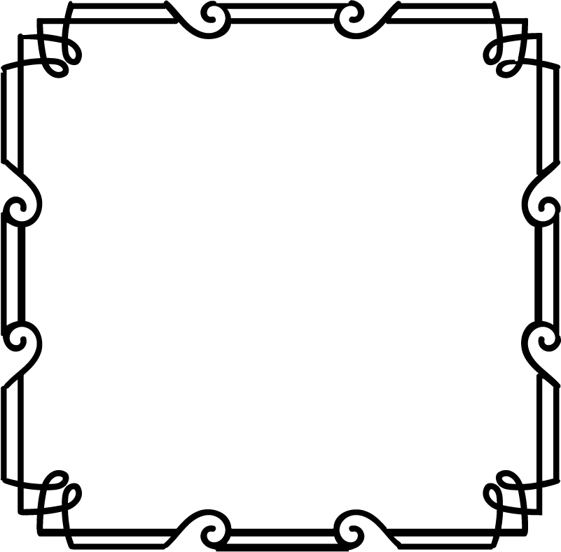 Art Deco Frame Switch Sticker - Talisman Clipart (801x789), Png Download