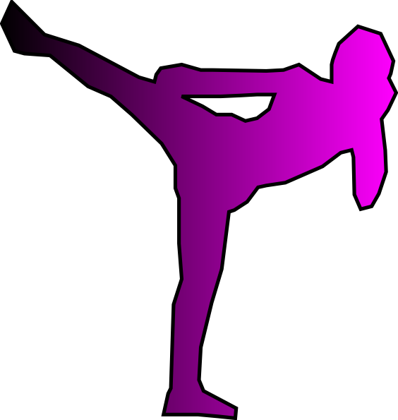 Cardio Cliparts - Kickboxing Woman Clipart - Png Download (564x595), Png Download