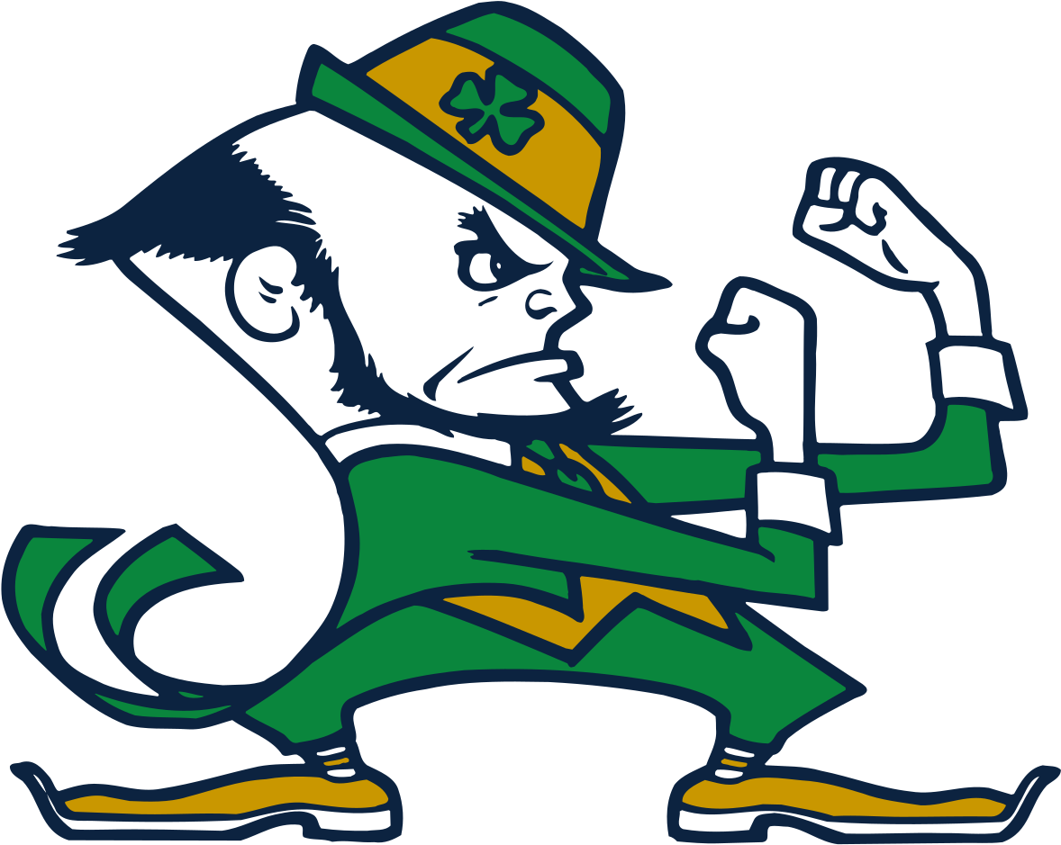 Sad Leprechaun Cliparts - Notre Dame Fighting Irish - Png Download (1280x1018), Png Download