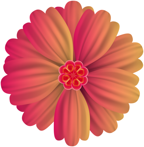 Flower Deco Png Clip Art - Clip Art Transparent Png (585x600), Png Download