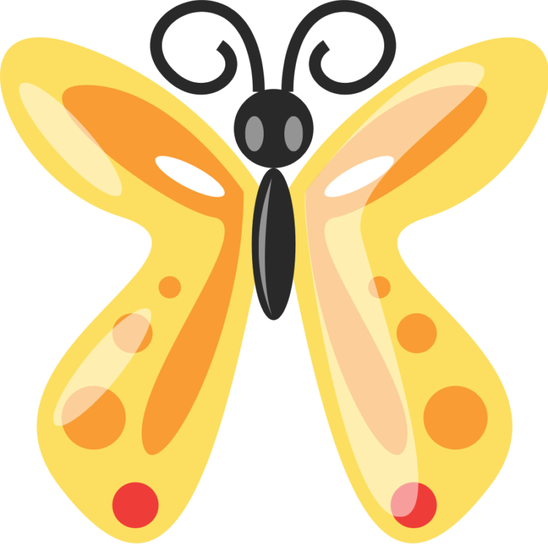 Free Graphics Of Butterflies - Draw Insects, Bugs And Other Little Creatures: Easy Clipart (700x694), Png Download