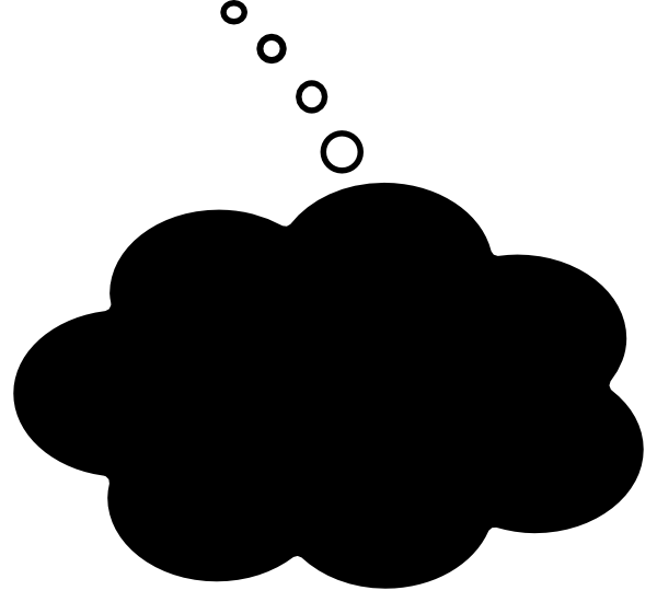 Black Cloud Clip Art - Png Download (600x550), Png Download
