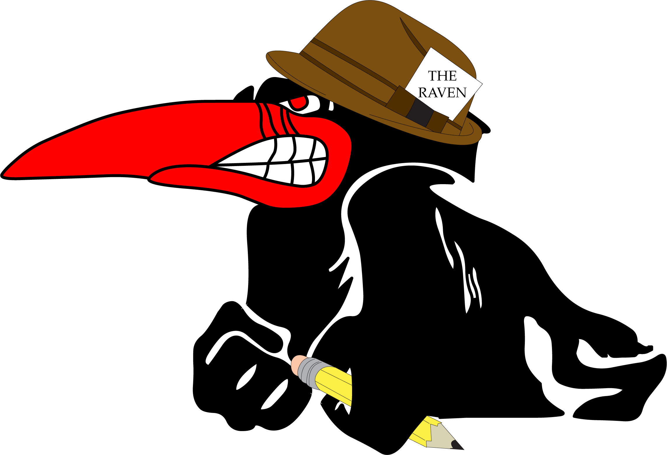 Clipart Black And White 40 Clip Raven - Clip Art - Png Download (2285x1559), Png Download