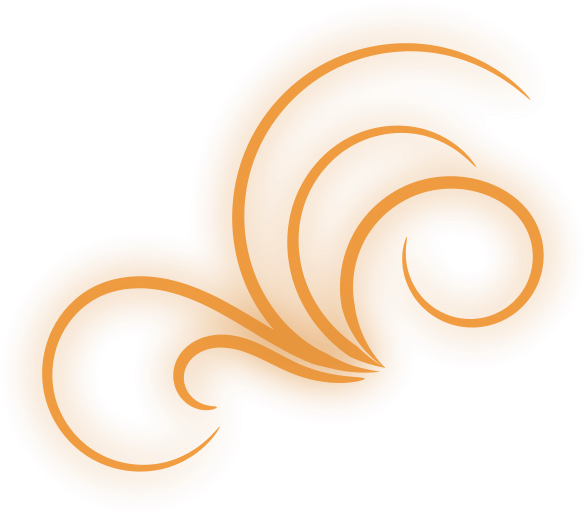 Orange Glowing Flourish Png Images - Png File Of Design Clipart (600x527), Png Download