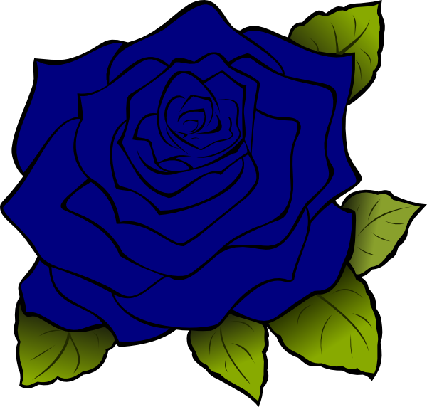 Roses Clipart Rose Clip Art - Blue Rose Vector Png Transparent Png (600x572), Png Download