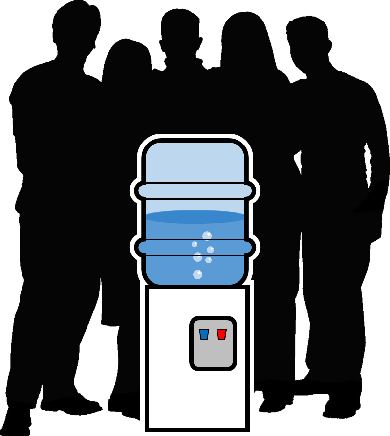 Clip Art Transparent Water Cooler Allaboutlean Com - Meeting At The Water Cooler - Png Download (798x893), Png Download