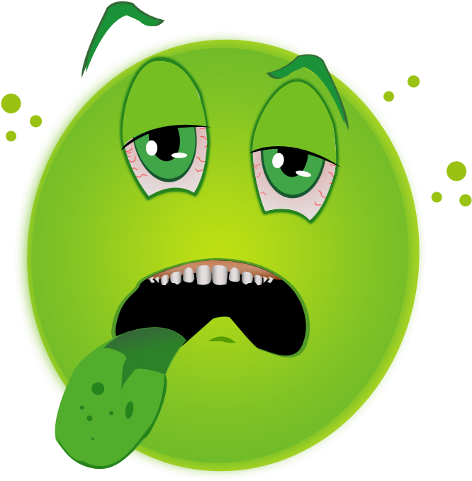 Green Face Sick Emoji Clipart (708x708), Png Download