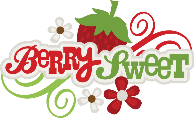 Berry Sweet Svg Scrapbook Title Strawberry Svg File - Berry Sweet Clipart (800x488), Png Download