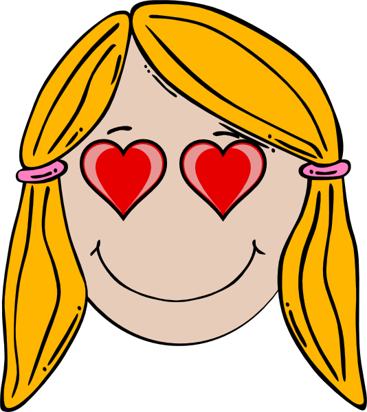 Happy Face Girl Clipart - Png Download (534x600), Png Download