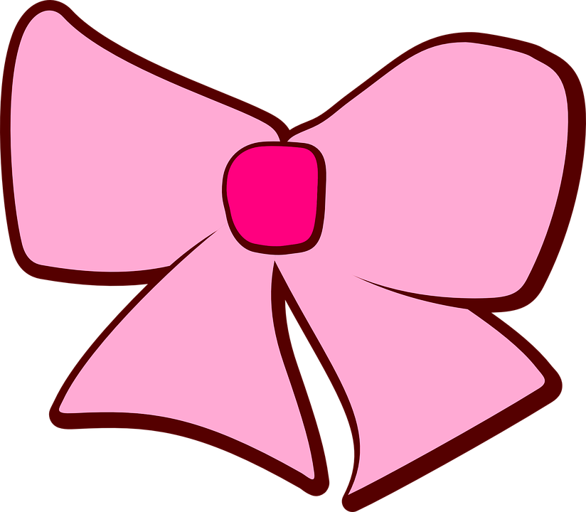Image Of Bows Clipart 7 Pink Brown Bow Clip Art At - โบว์ สีชมพู Png Transparent Png (600x524), Png Download