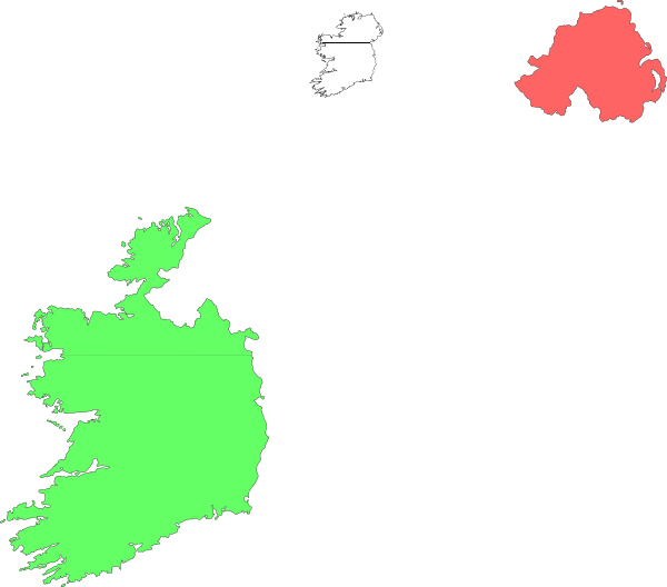 Ireland Map Vector Clipart (600x528), Png Download